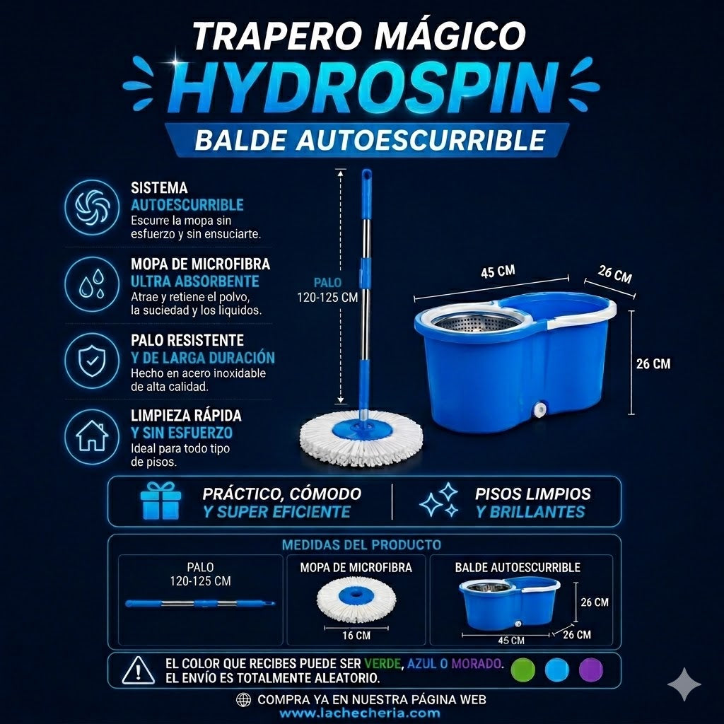 Trapero Magico HydroSpin - Balde Autoescurrible